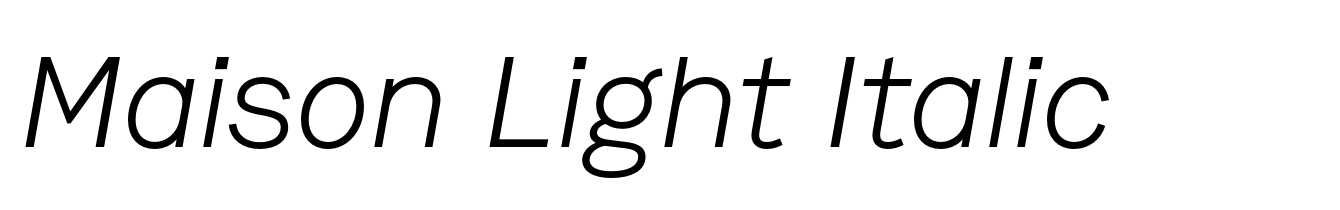 Maison Light Italic